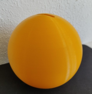 ball shape piggy bank money box 3d print model - Mito3D