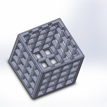 ball trap cube gadget piège de la balle dig arrondis grille 3d print model - Mito3D
