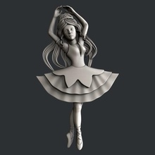 ballerina art vcarve aspire artcam magic bones printer 3dmodels 3d print model - Mito3D