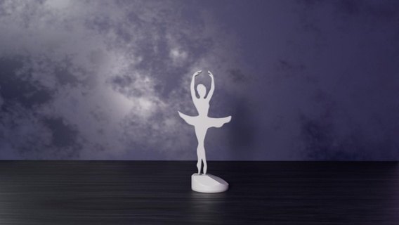 balerin dansçı 02 sıra dekorasyon ev 3dprint bale 3d baskı dans kız 3d print model - Mito3D