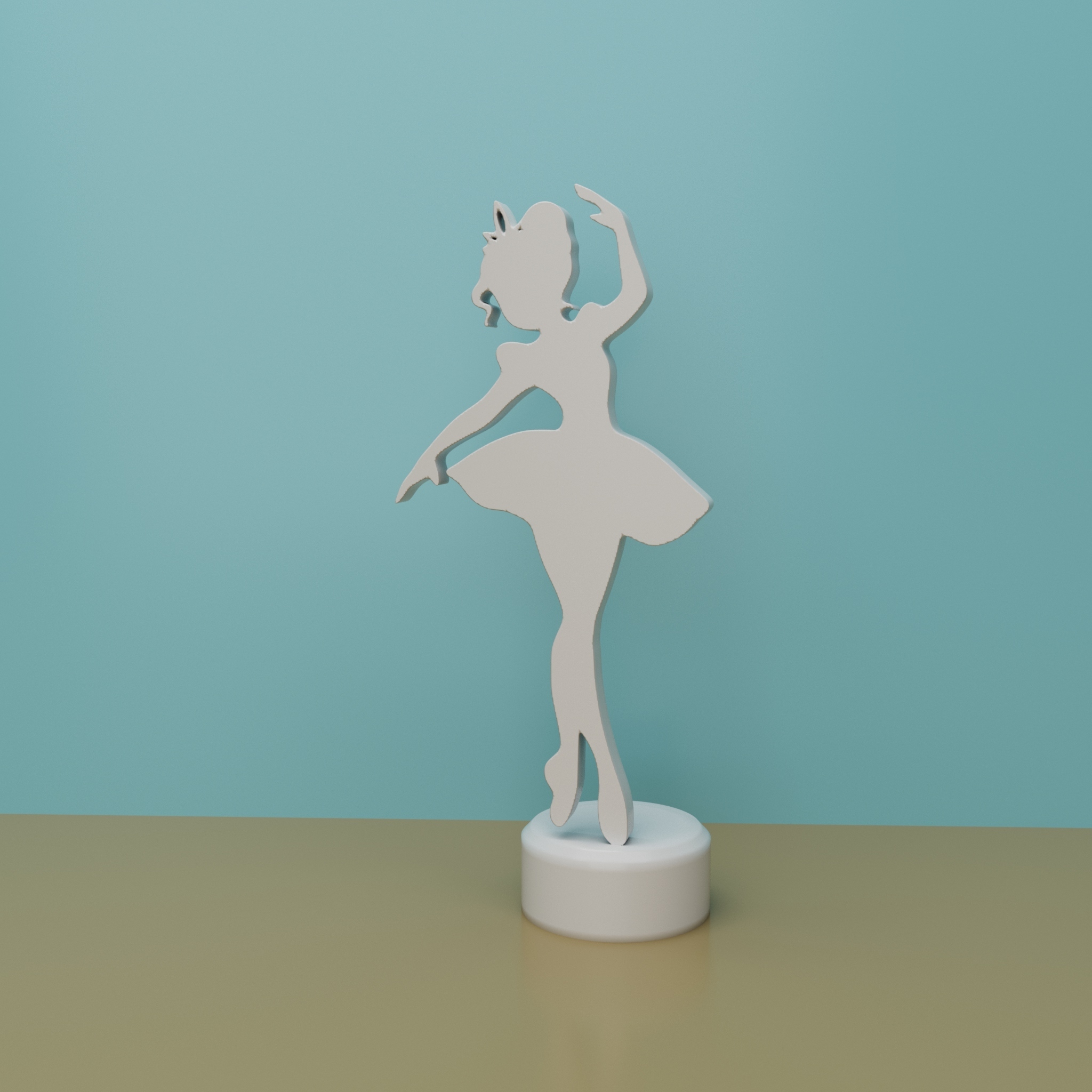 balerin dansçı dekorasyon sıra 3D print model - Mito3D