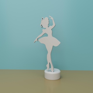 bailarina dançarino decoração escrivaninha 3d print model - Mito3D