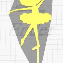 balerin kız kek toppers 3d print model - Mito3D