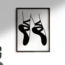 bailarina Zapatos pared Arte decoración ornamento 3d print model - Mito3D