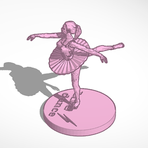 bailarina woman free Outubro arte dança decoração 3D print model - Mito3D