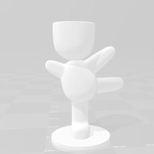 ballet flowerpot home flower vase plant planter 3d print model - Mito3D