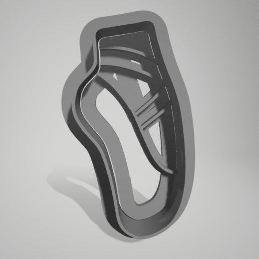 balé chinelo biscoito cortador 55cm menina ponta sapato 3D print model - Mito3D
