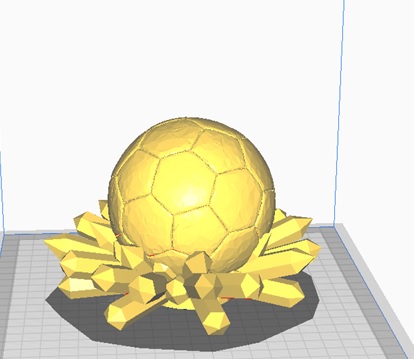 ballon d'or Jeu Football tournoi trophee sport enfant or décoration 3D print model - Mito3D