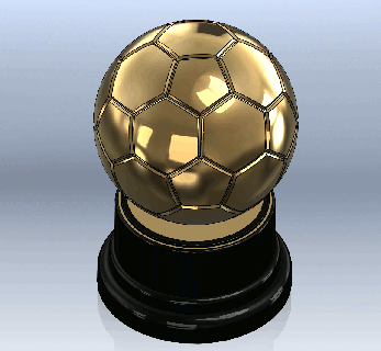 ballon d'or messi cr7 gold jewelry making art jewellery collection designer drawing design 3d print model - Mito3D