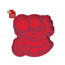 balloon clown cookie cutter kawaii cupcake hamburger pennywise horror 3d print model - Mito3D