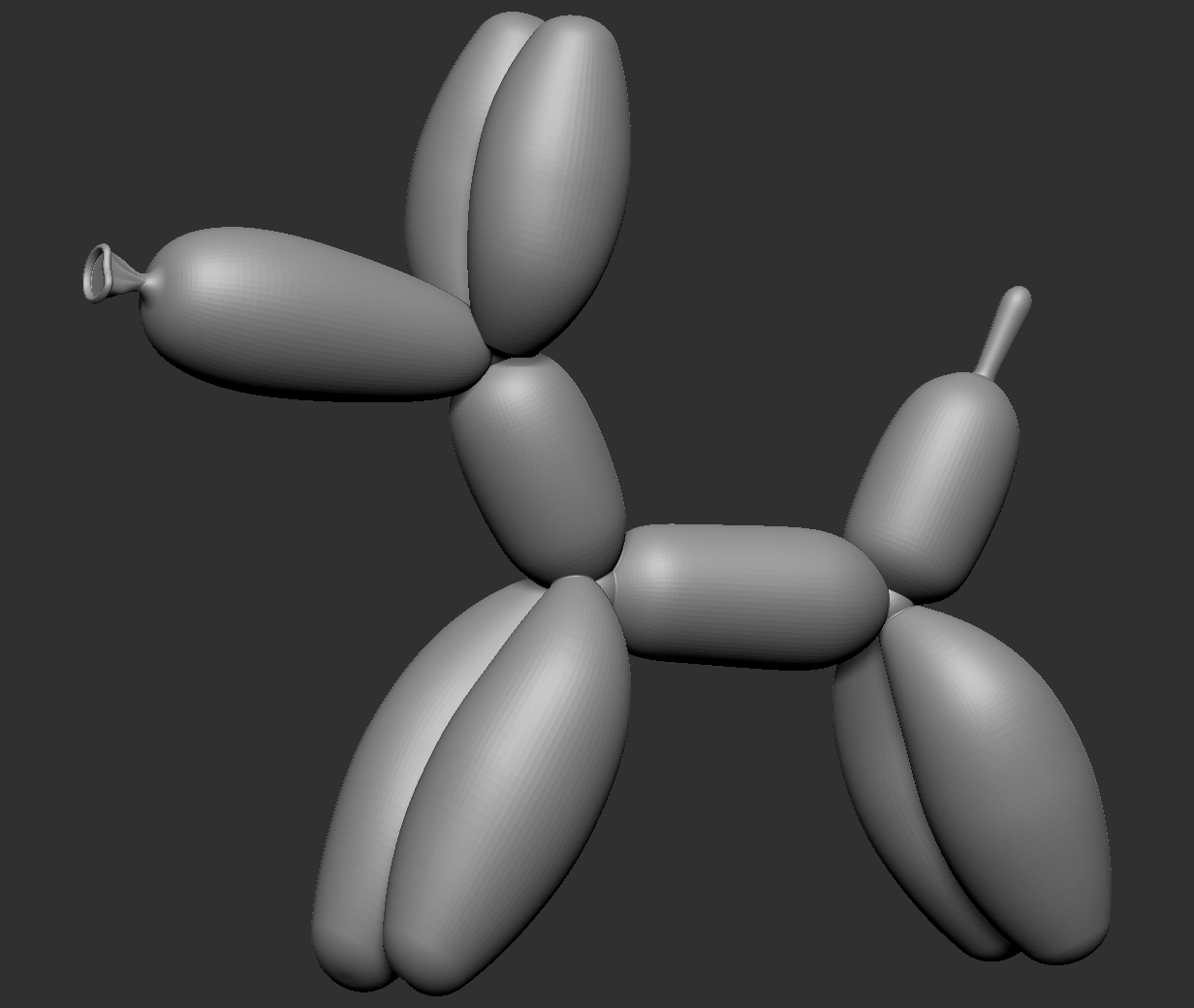 Palloncino cane 3D print model - Mito3D