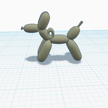 balloon dog key chain 3d print model - Mito3D