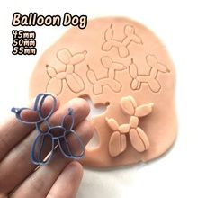 balloon dog polymer clay cookie cutters - tools 3d printed tool stamp cutter earrings jewelry butterfly accessories mold fashion stl organic shape 3d print model - Mito3D