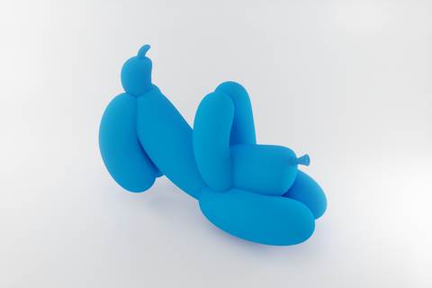 Ballon Hund entspannen Zuhause Haus Dekor Katze 3d print model - Mito3D