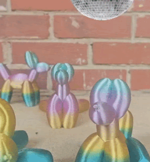 balão cachorros poses pretzel estampas fazendo xixi cão sentado deitado animais fofa arte Diversão casa decoração presente Series engraçado 3d print model - Mito3D