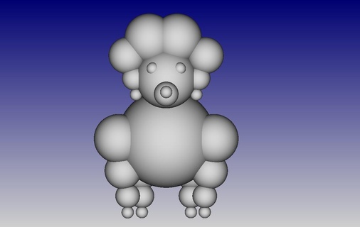 balloon poodle balloon poodle dog  3d print model - Mito3D