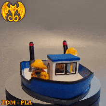 balloon powered hover craft gadget levitate fly boat ship disk functional pressure fdm pla print place pip science aerostatic bearing slide minifig 3d print model - Mito3D