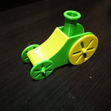 baloon auto gadget giocattolo pla alimentato 3d print model - Mito3D