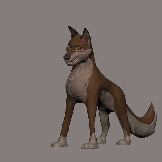 balto art disney siberian husky wolf dog 3D print model - Mito3D