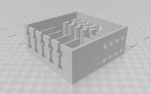 balun organizer box 8 channels screws - canals Tools security 3d print model - Mito3D