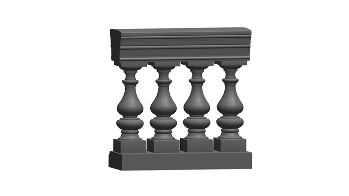 baluster 3d architektur sofa wandschrank tabelle bett cnc artcam dekorativ ornament holz muster möbel 3d print model - Mito3D