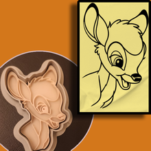 bambi cookie cutter tool cookies disney 3d print model - Mito3D