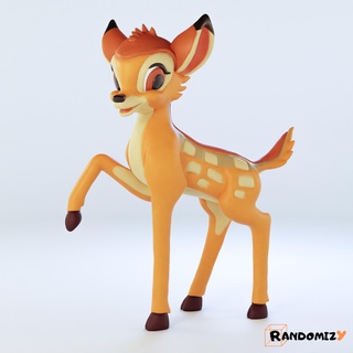 bambi fanart disney printemps animal mignonne cerf personnage dessin animé art jouet aléatoire 3d print model - Mito3D