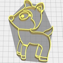 bambi forme pâte coupeur 3d print model - Mito3D
