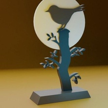 bamboo bird sculptures toys 3d print model - Mito3D
