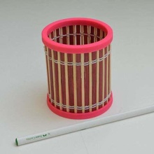 bamboo pencil holder home containers wooden placemat organizer organiser office desk container box bathroom bamboo&nbsp 3d print model - Mito3D