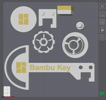 Bambu Schlüssel v25 Spule Halter Unterstützung p1s p1p x1c Labor 3d print model - Mito3D
