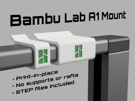 bambu laboratório a1 clip on mount 3d impressora acessório bambulab monte printinplace acessórios 3d print model - Mito3D
