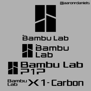 bambu lab logo re-creation set 95 accurate svg vector bambulabs x1c x1-carbon 3d print model - Mito3D