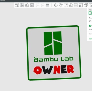 Bambu Labor Inhaber Teller Plakette Panneau veröffentlicht Dekoration 3d print model - Mito3D