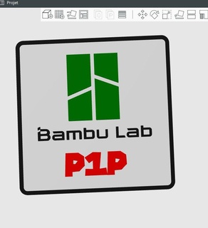 bambu laboratório p1p prato placa panneau publica decoração 3d print model - Mito3D