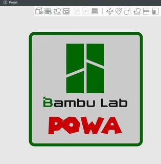 bambu laboratorio powa plato placa panneau publica decoración 3d print model - Mito3D