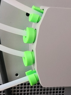 bambu laboratorios 4way cubo ptfe lanzamiento empujar botones w retenedores x1 p1p útil 3d print model - Mito3D