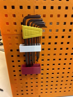 bambu p1p pegboard tool holder closed clip 3d print model - Mito3D