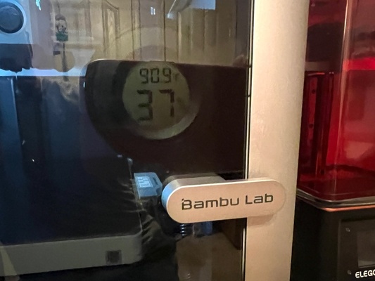 bambu x1c hygrometer handle mount 3d printer accessories 3d print model - Mito3D