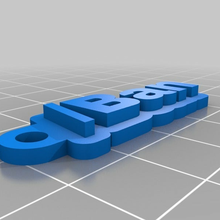 prohibición llavero personalizado llaveros 3d print model - Mito3D