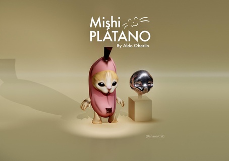 Banane Katze fleischig glücklich meme Kitty 3d print model - Mito3D
