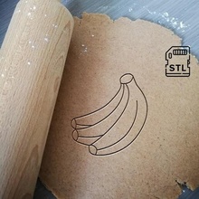 Banana biscotto taglierina frutta cottura Impasto forma cucina infornare biscotti speculoos 3d print model - Mito3D