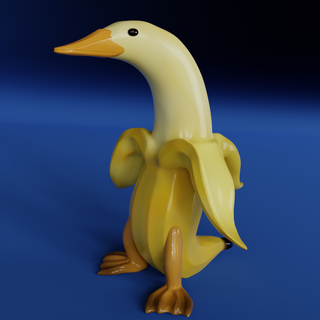 banana duck bananas ducks animal animals collection collections gadged deskbuddy buddy 3d print model - Mito3D