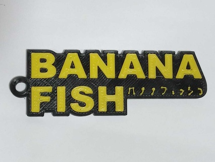 banana fish keychain 3d print model - Mito3D
