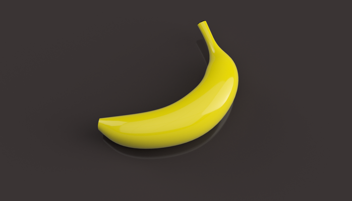 banana frutta 3d stampabile modello casa cibo stampa visualizzazione prodotto design educativo materiali realistico high quality risorse oggetti scena modelli vendita biblioteca arte 3d print model - Mito3D