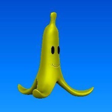 banana mario kart game figurine sculpture character subject art 3d print model - Mito3D