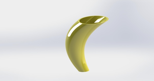 Banana vaso casa facile supporti Presto 3d print model - Mito3D