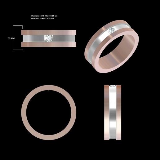 band-ring Herren Schmuck ring band 3D print model - Mito3D