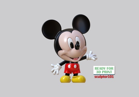 bandai mickey rato cápsula versão vinda pose Disney mickey rato mickey valsa desenhos animados Disneylândia 3d imprimível miniatura desenho animado personagem estátua miniaturas estatuetas 3d print model - Mito3D