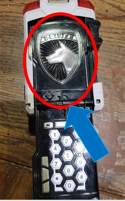 bandai puissance rangers spd delta morpher interne police badge jeu 3d print model - Mito3D